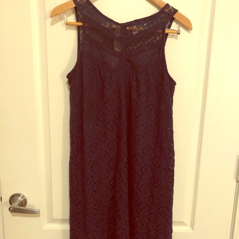 Navy Blue Lace Dress
